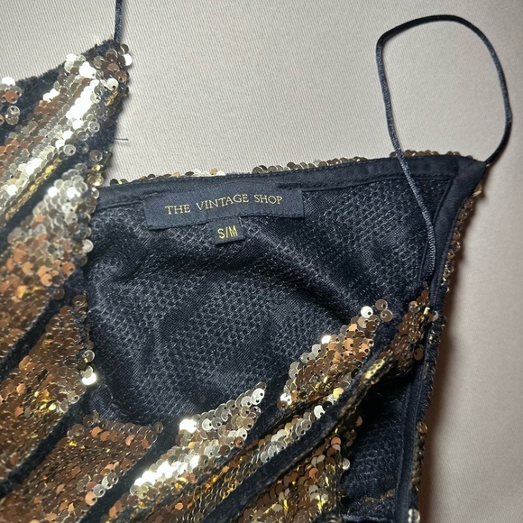 Vintage Shop Gold Sequin Camisole Tank - Picture 2 of 2